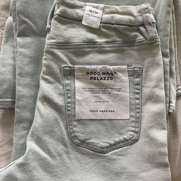 Good American Good Waist Palazzo Size14/32 - Picture 3 of 4